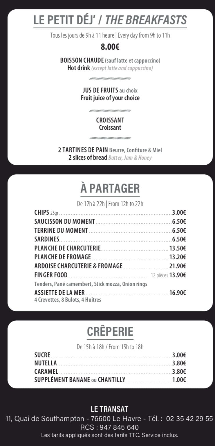 Carte du Transat — page 3