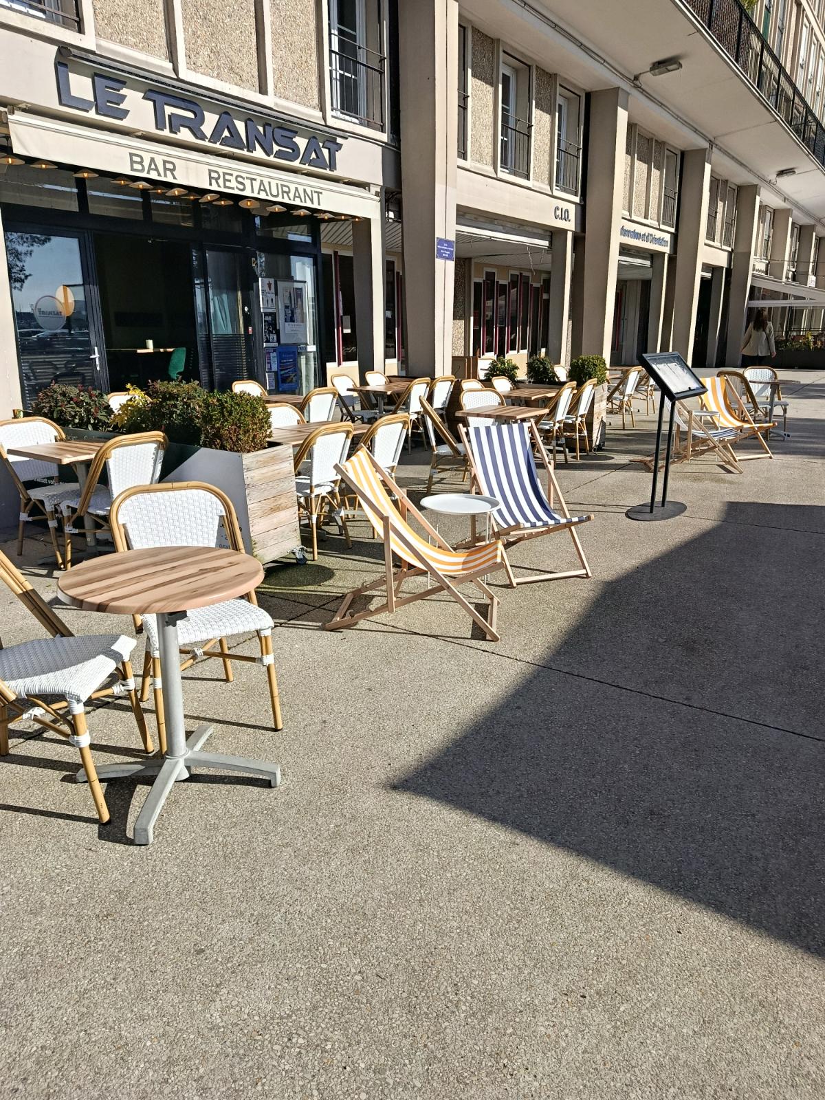 Terrasse du restaurant Le Transat au Havre